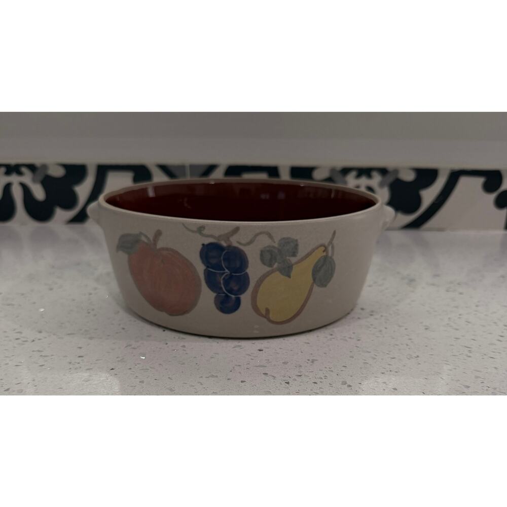 Vintage Chatham Potters Country Harvest Bowl Casserole Dish 7 3/4 inch